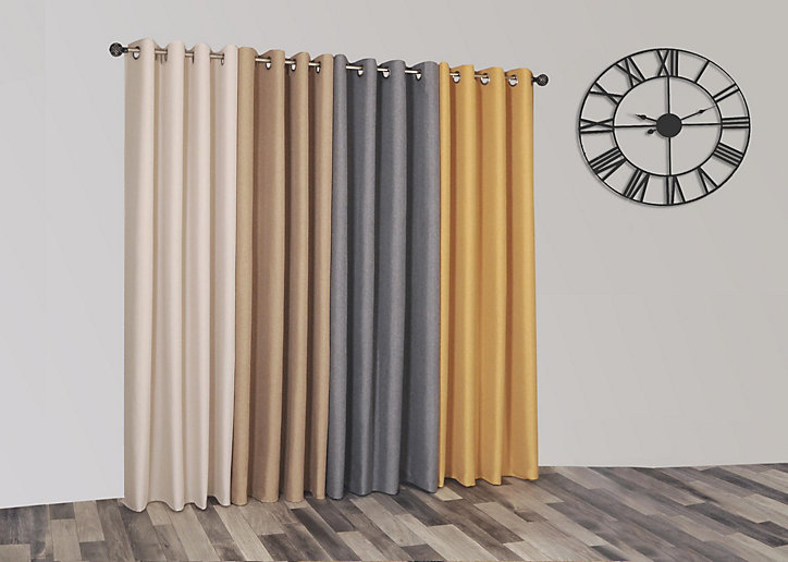 Rideau thermique effet chiné l.135 x H.240 cm naturel