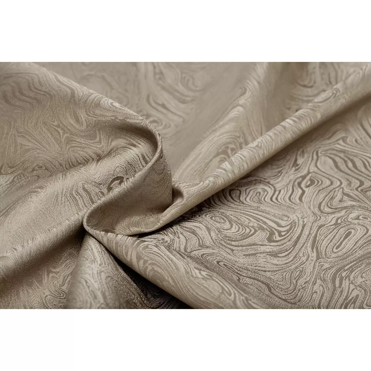 Nachtvorhang Jacquard Moiré beige,grau