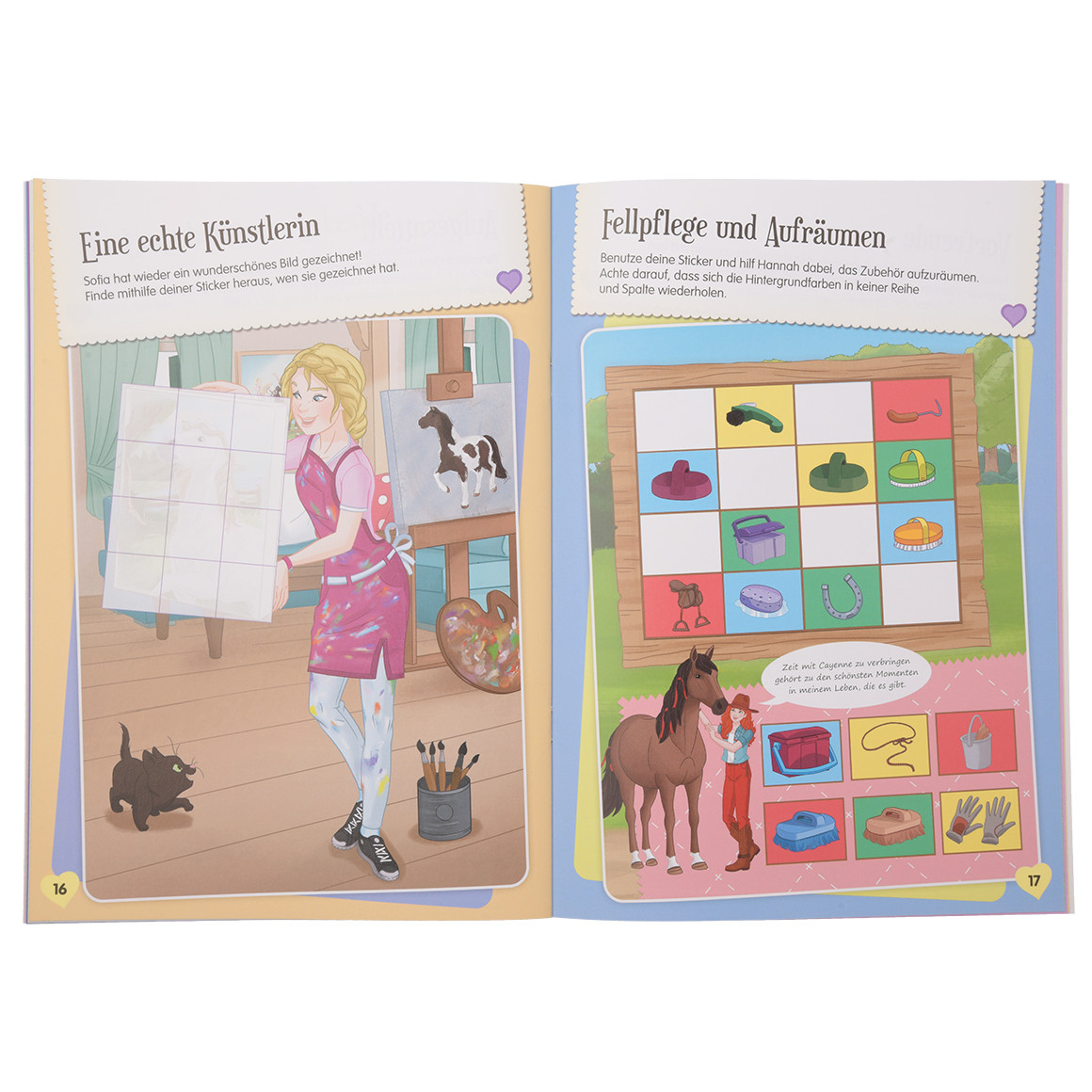 Topolino Schleich Sticker- und Rätselbuch Horse Club lila