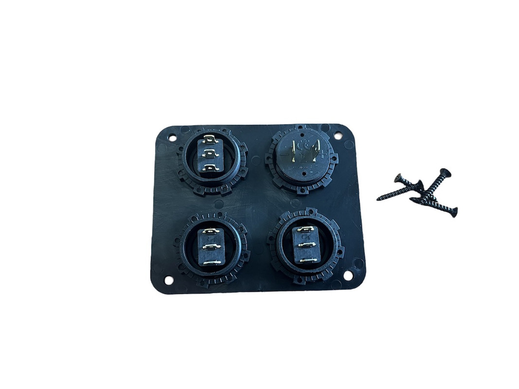 Ripca 3-voudige 12 V schakelaars & voltmeter inbouwkit