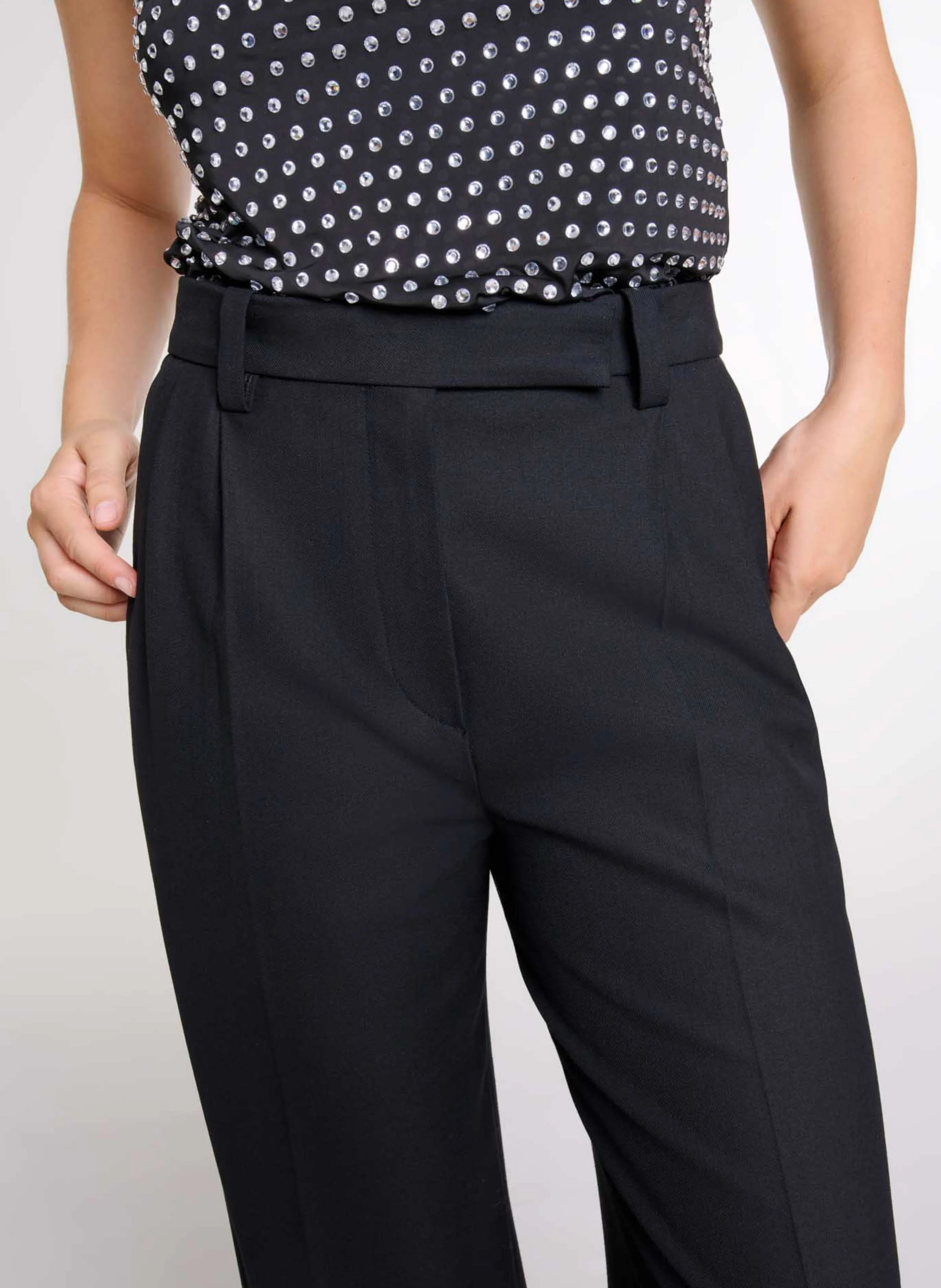 Pantalon large | Noir