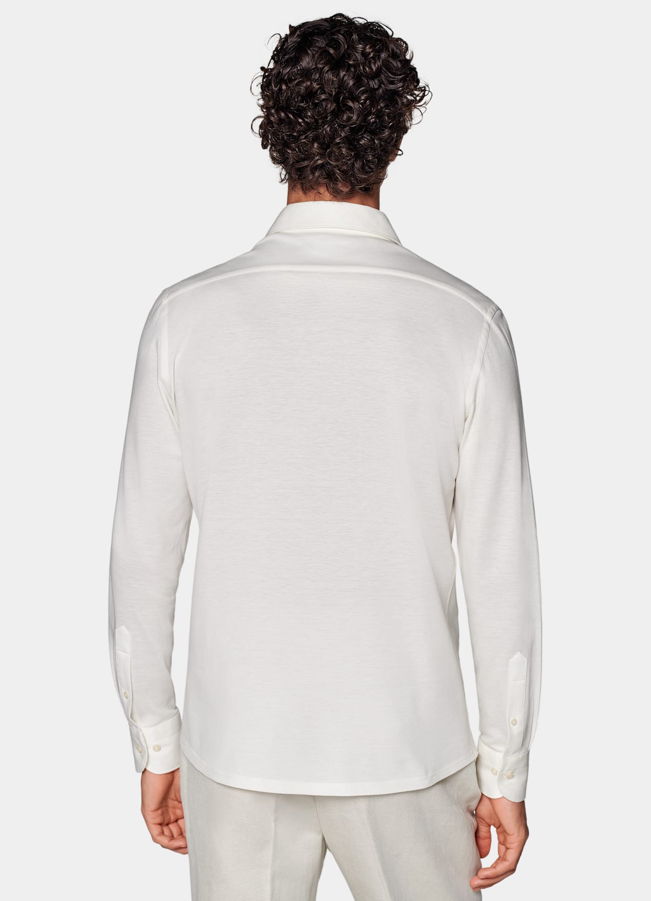 Chemise coupe très ajustée blanc cassé