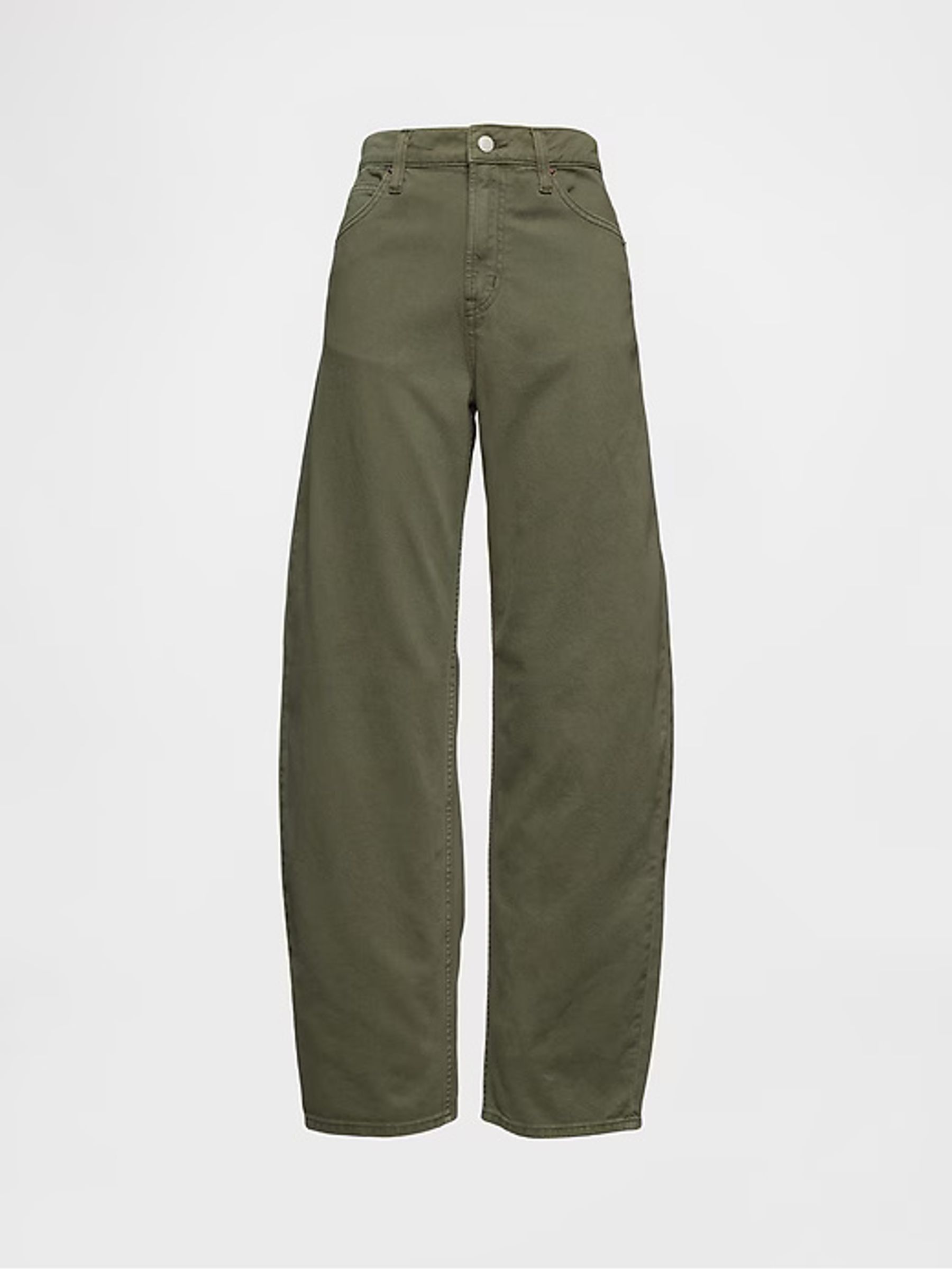 Groen - Gap jeans met hoge taille en toelopende pijpen
