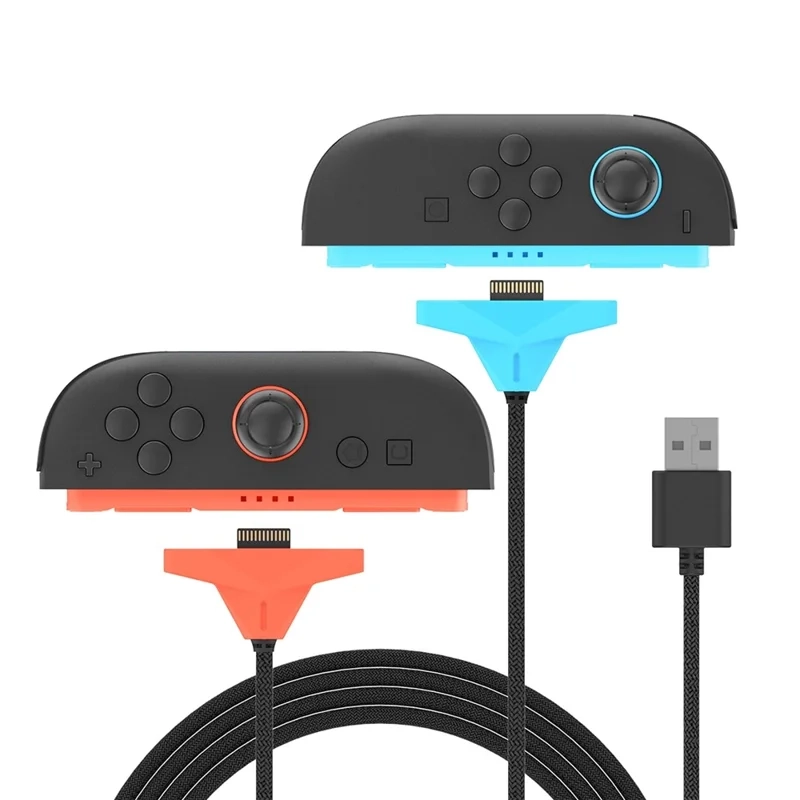 (2-fach) Dual Magnetisches Ladekabel Charging Cable für Nintendo Switch 2 Joy-Cons Controller - Schwarz
