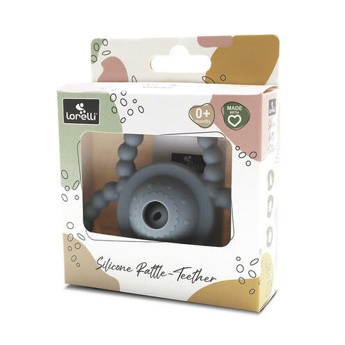 Hochet de dentition en silicone Gris - LORELLI