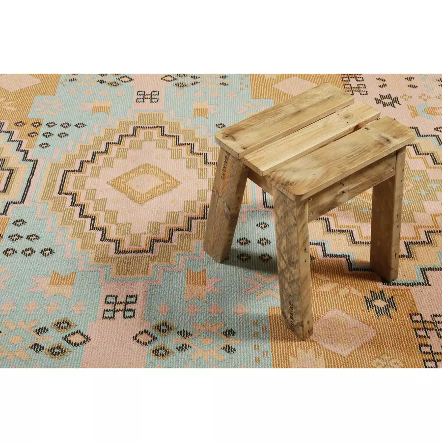 Green Looop Kelim Teppich Mayenne rosa
