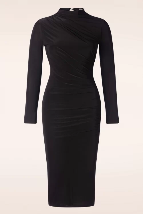 Vintage Chic for Topvintage Vive Slinky pencil jurk in zwart