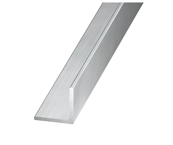 Cornière égale aluminium brut 10 x 10 mm, 2 m