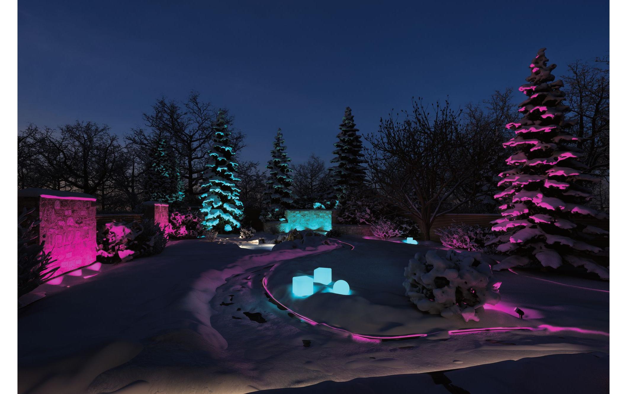 Gartenleuchte Plug & Shine GLOBE RGBW, ZigBeeSteuerbares Lichtobjekt mit Farbwechsel