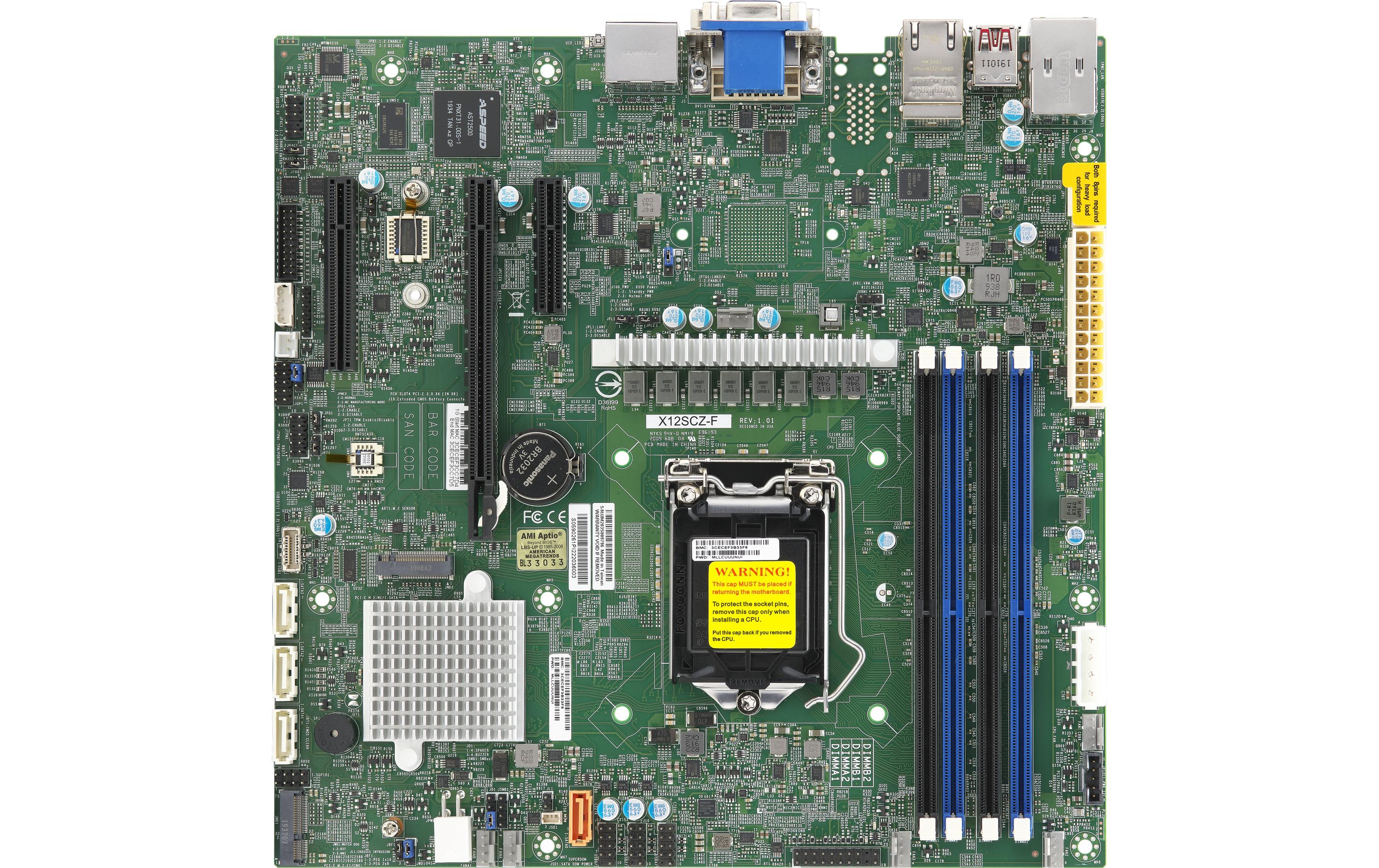 Mainboard X12SCZ-QF<br>X12SCZ-QF
