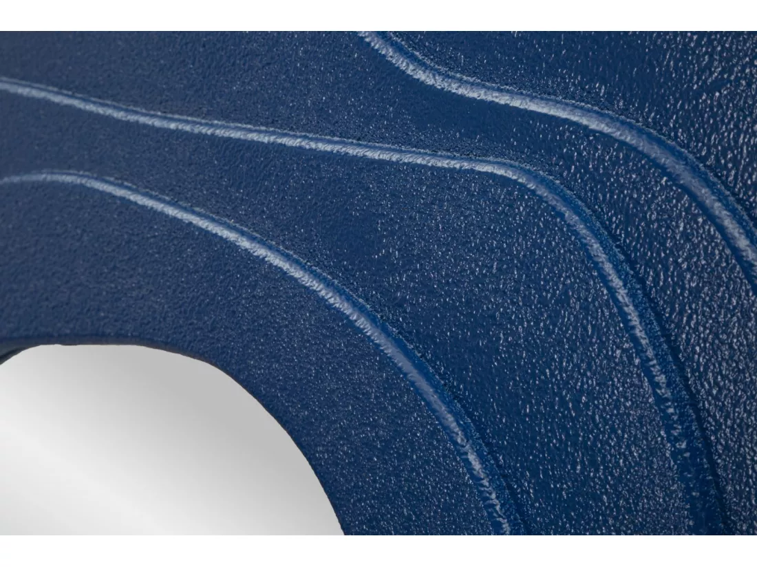 Miroir Mural Bleu aux Formes Sinuées - Design Moderne et Créatif - 90x4x97 cm