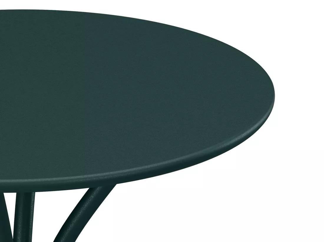 Table ronde de jardin D.60 cm en métal - Vert sapin - MIRMANDE de MYLIA