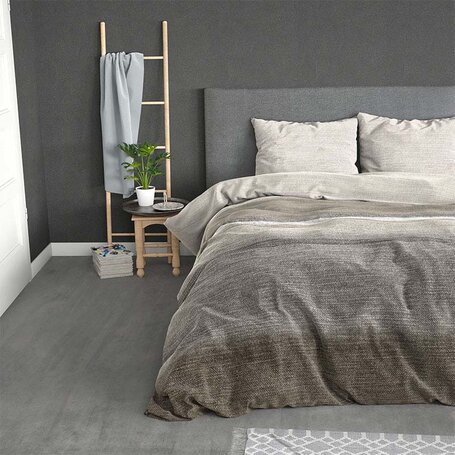 Dekbedovertrek Flanel Stone Stripe - Taupe