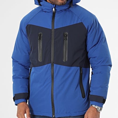 Veste Zippée Capuche Bleu Roi
