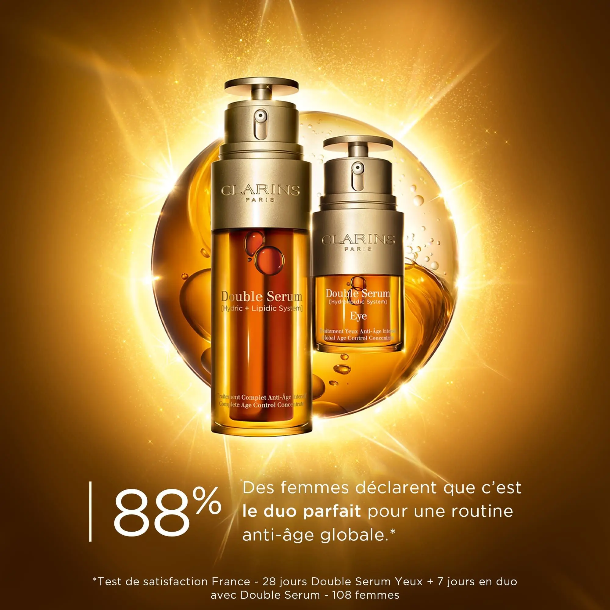 Clarins - Double Serum Eye Traitement Yeux Anti âge Intensif- Contour des yeux et lèvres