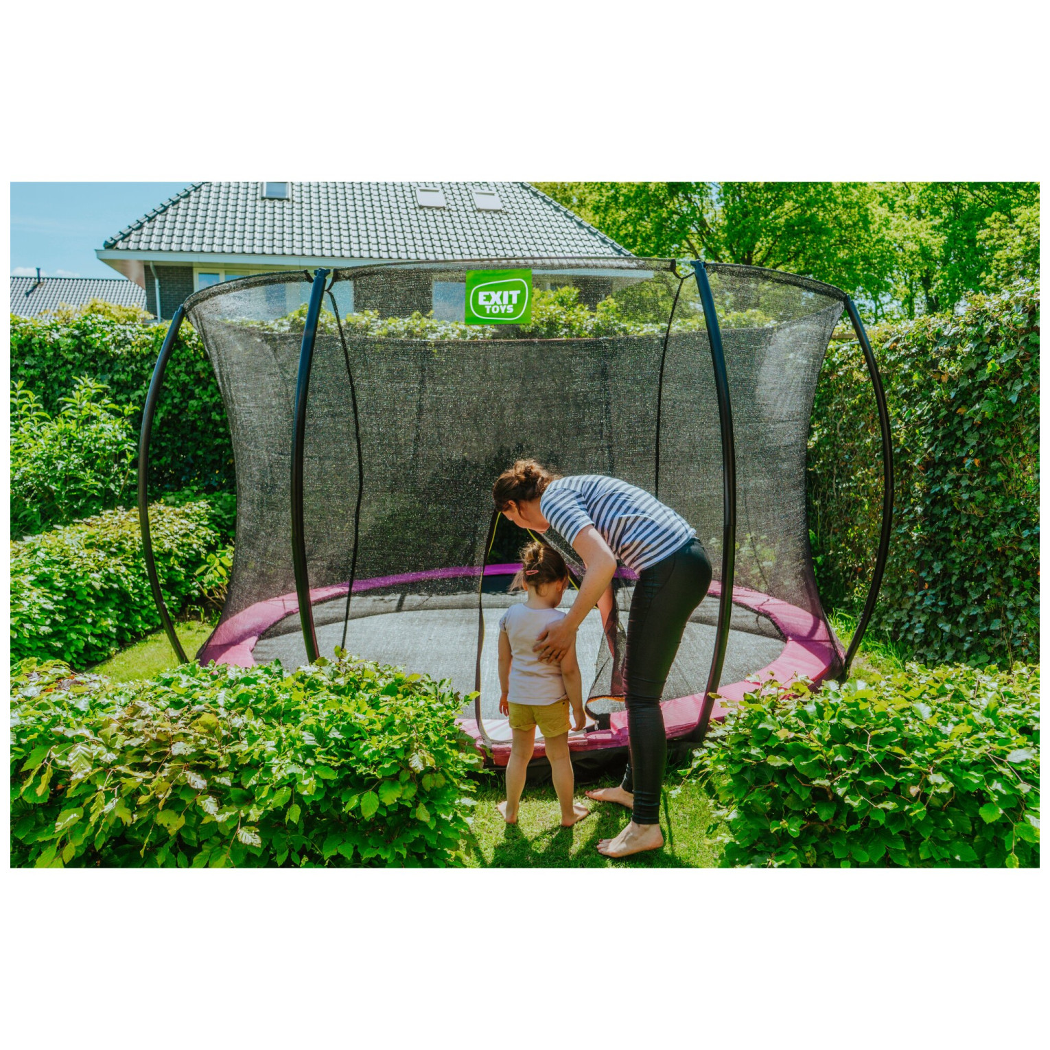 EXIT Silhouette inground trampoline ø366cm met veiligheidsn
