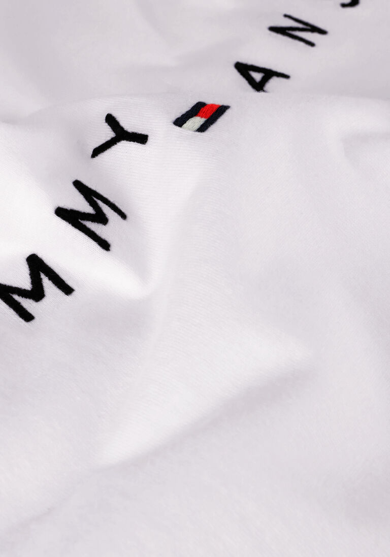 TOMMY JEANS witte tommy jeans t-shirt tjm reg linear logo tee ext