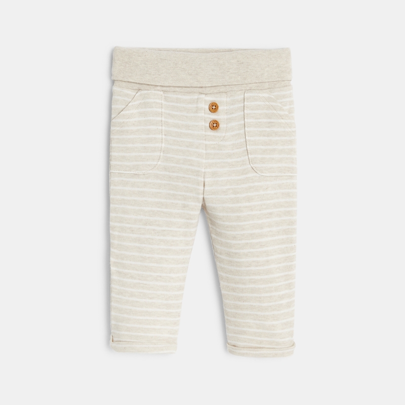 Body dinosaures col polo et pantalon souple rayé blanc naissance