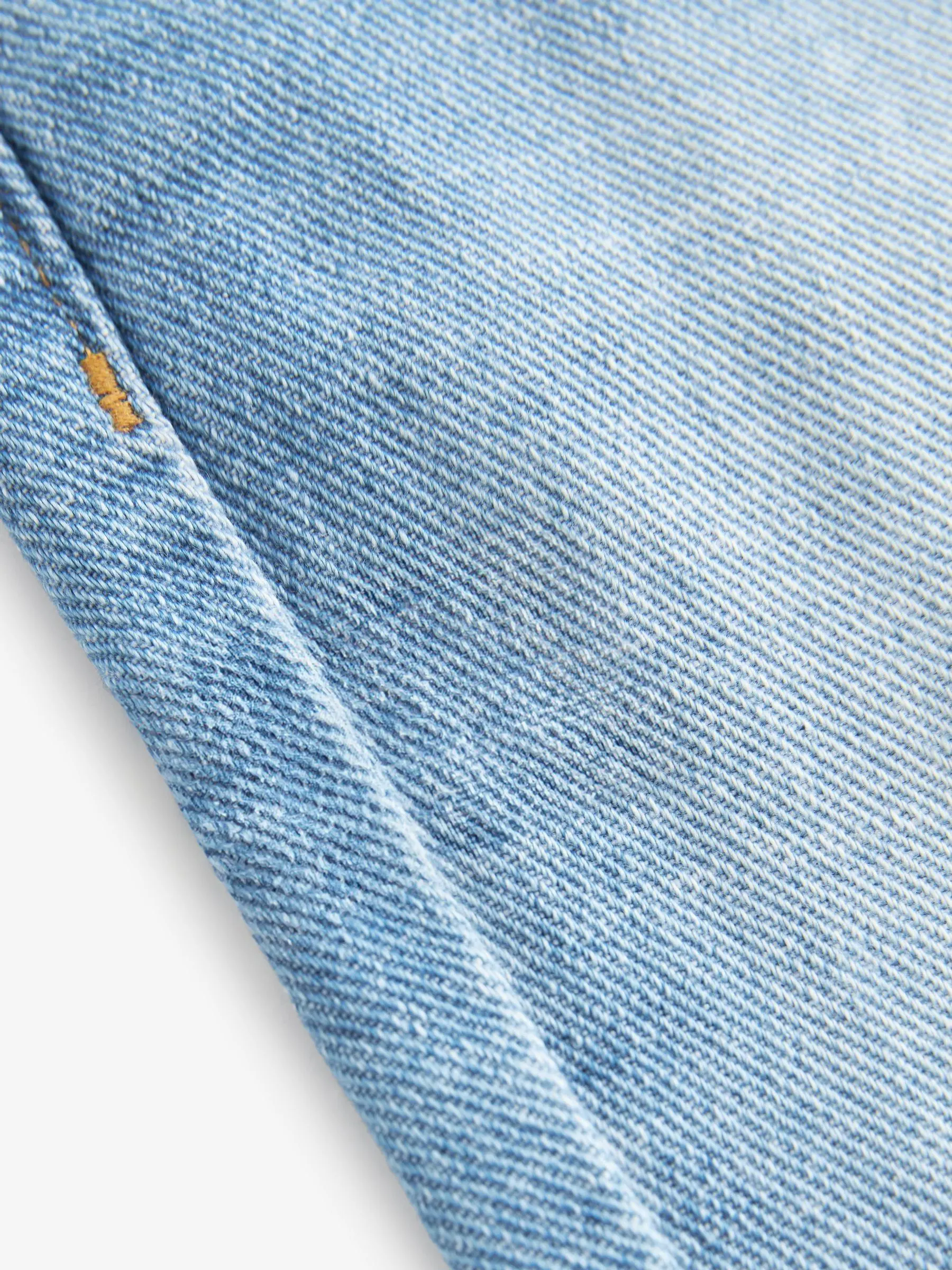 Lichtblauwe denim - Jeans met geplooide voorkant (3mnd-7jr)