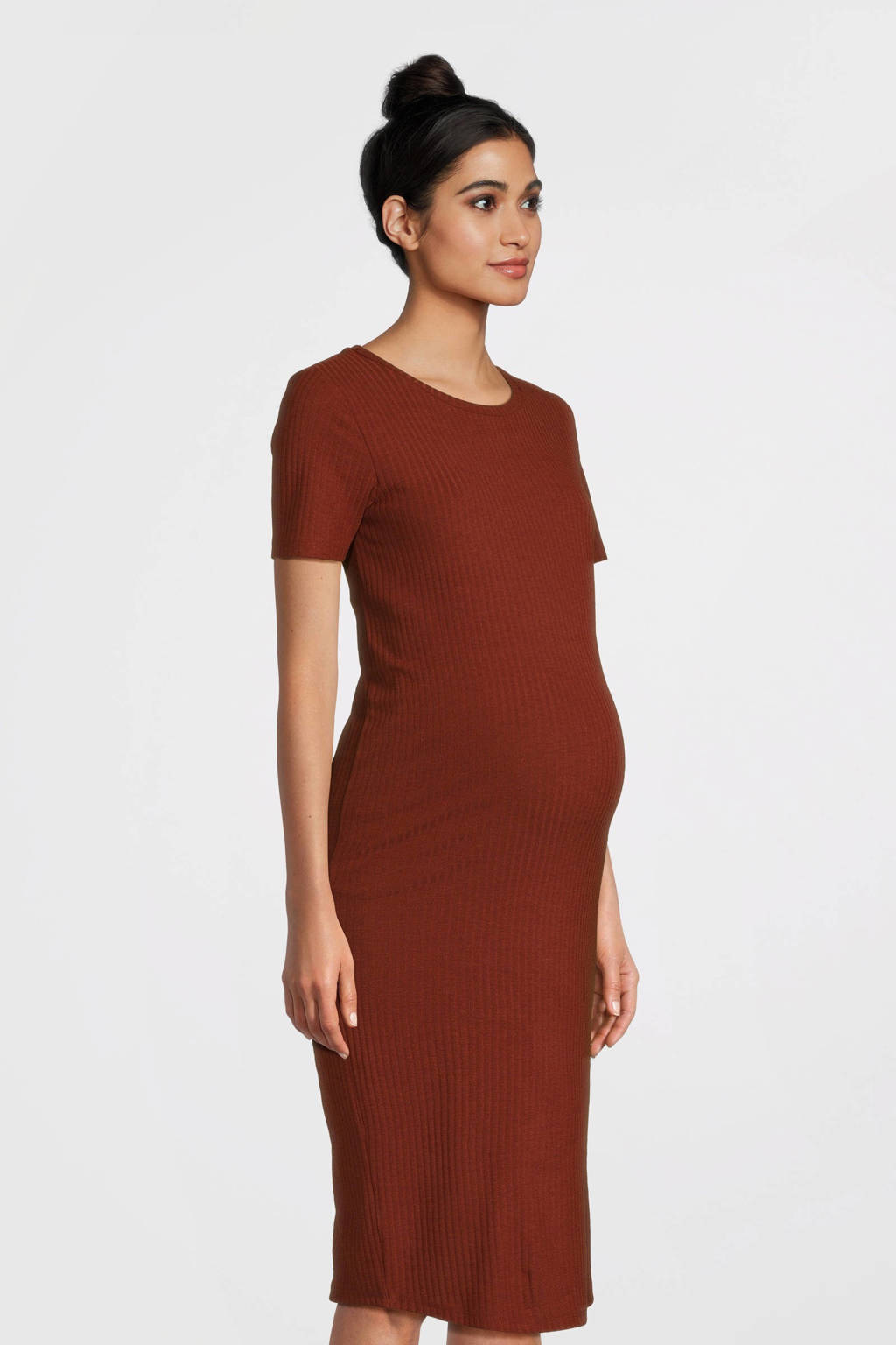 ONLY MATERNITY zwangerschapsjurk OLMNELLA brique