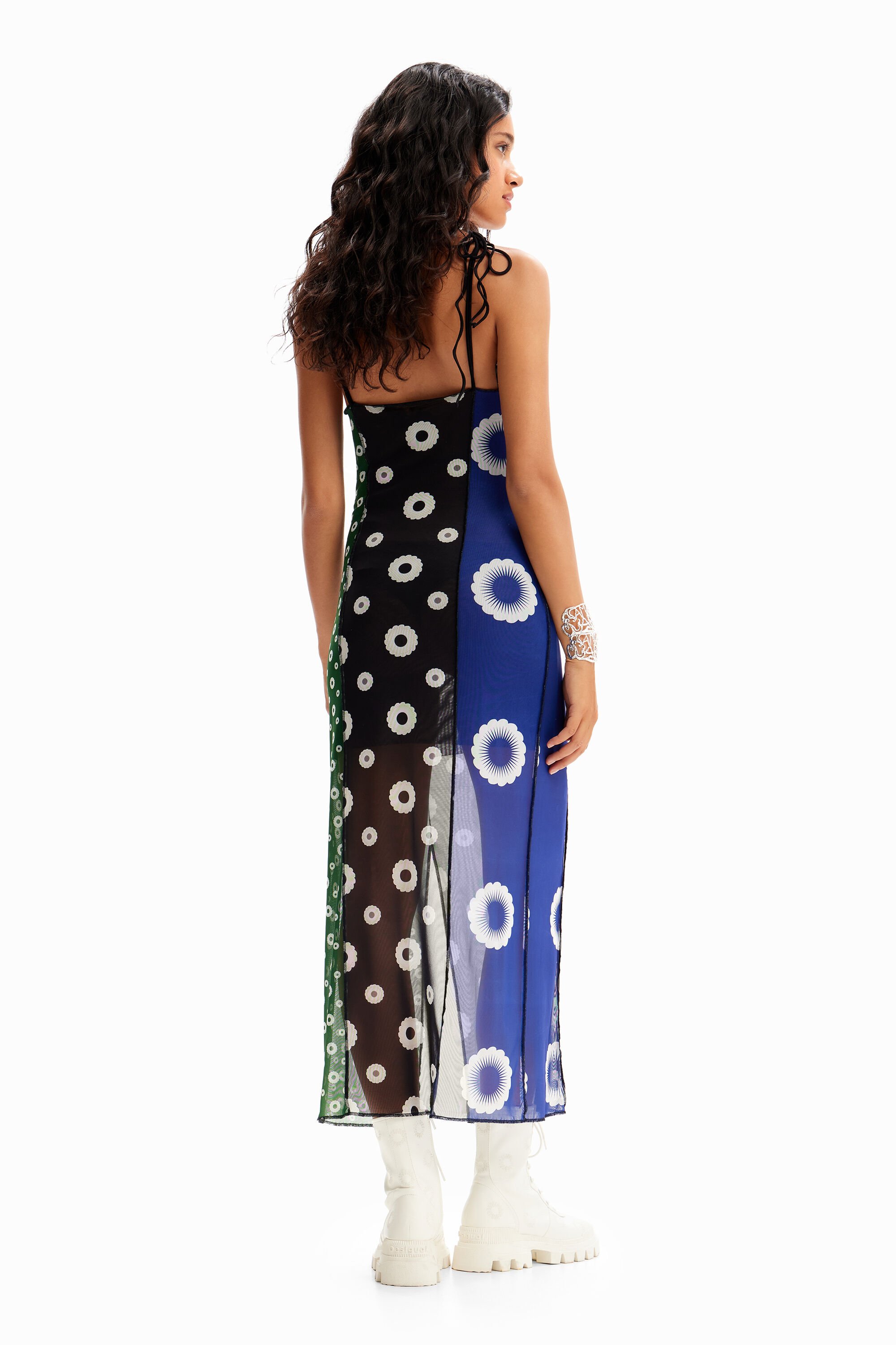Robe midi nuisette géométrique