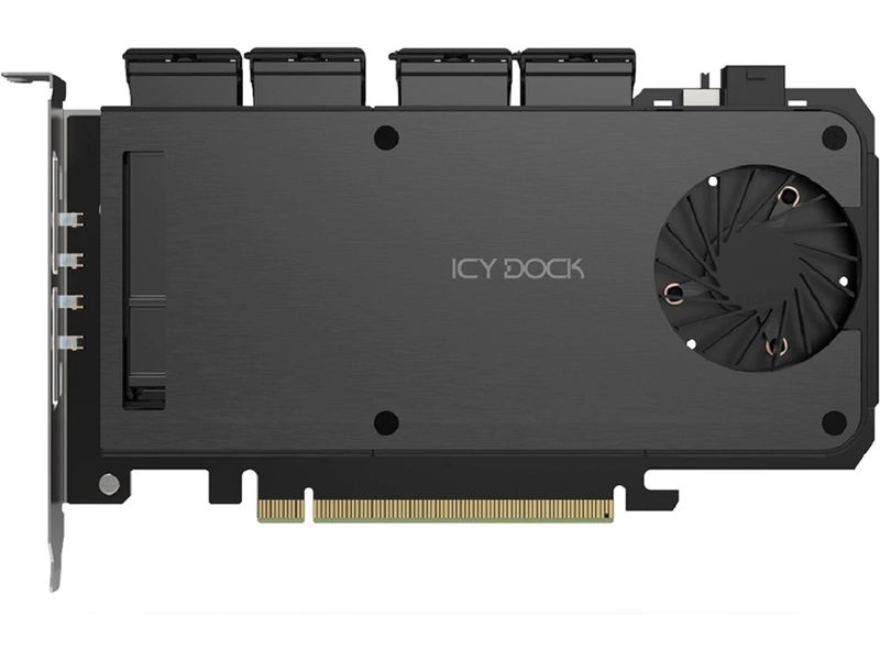 ICY DOCK Wechselrahmen M.2 MB204MP-B M.2-SSD-Wechselrahmen für PCIe-Slot