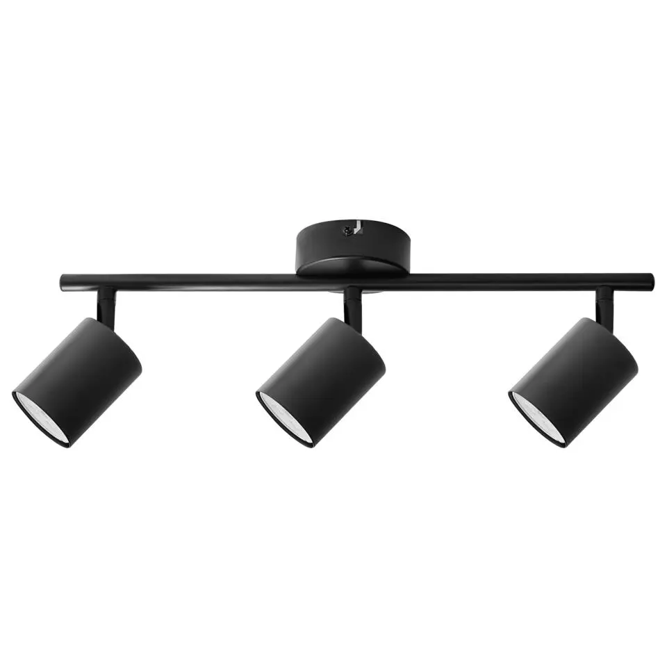NYANDO - Plafondlamp set van 3 - Zwart - Metaal