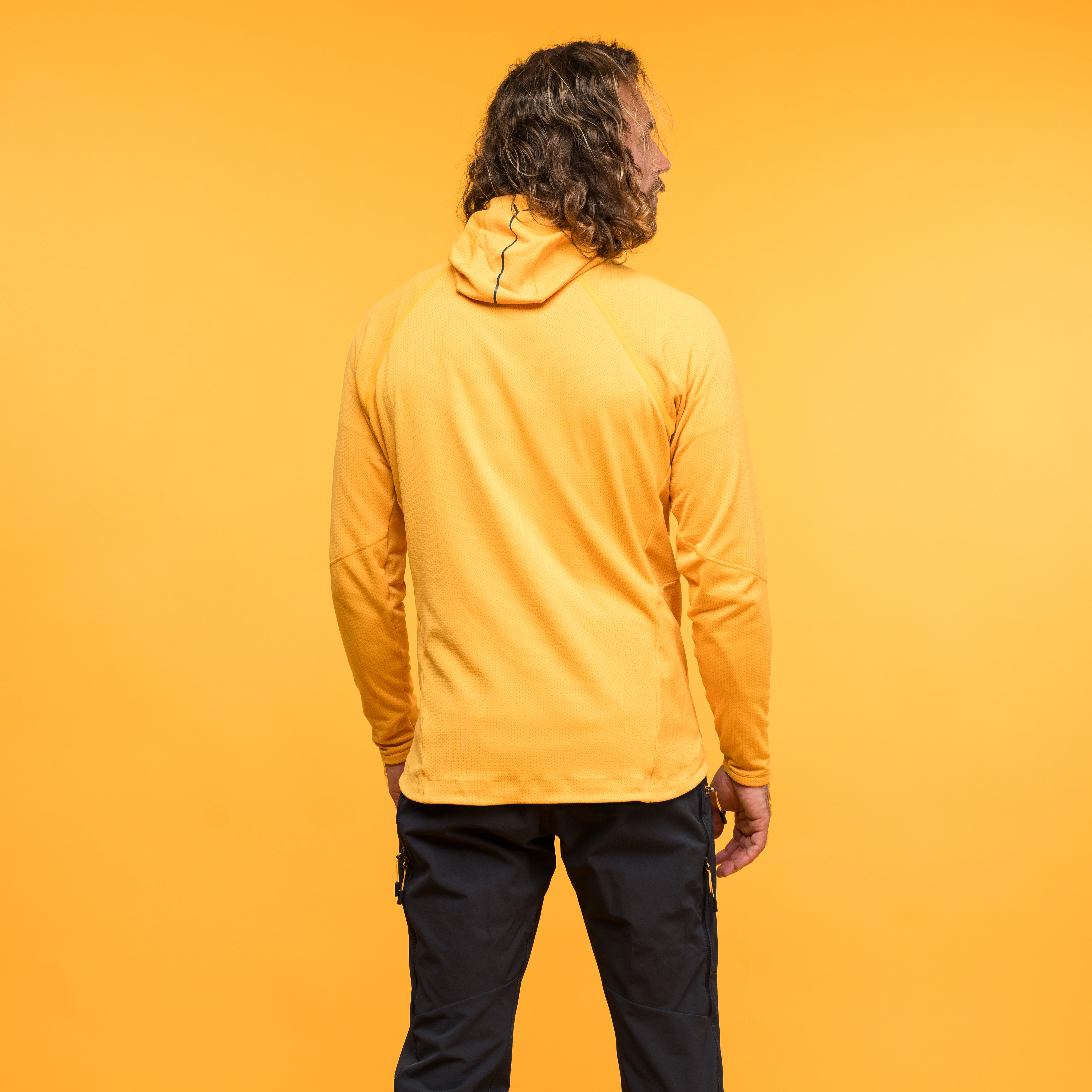 Y MountainLine Wooltech Midlayer Jacket Men Mango Yellow