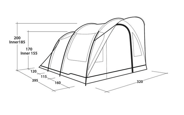 Outwell Sky 5 Tunnelzelt für 5 Personen