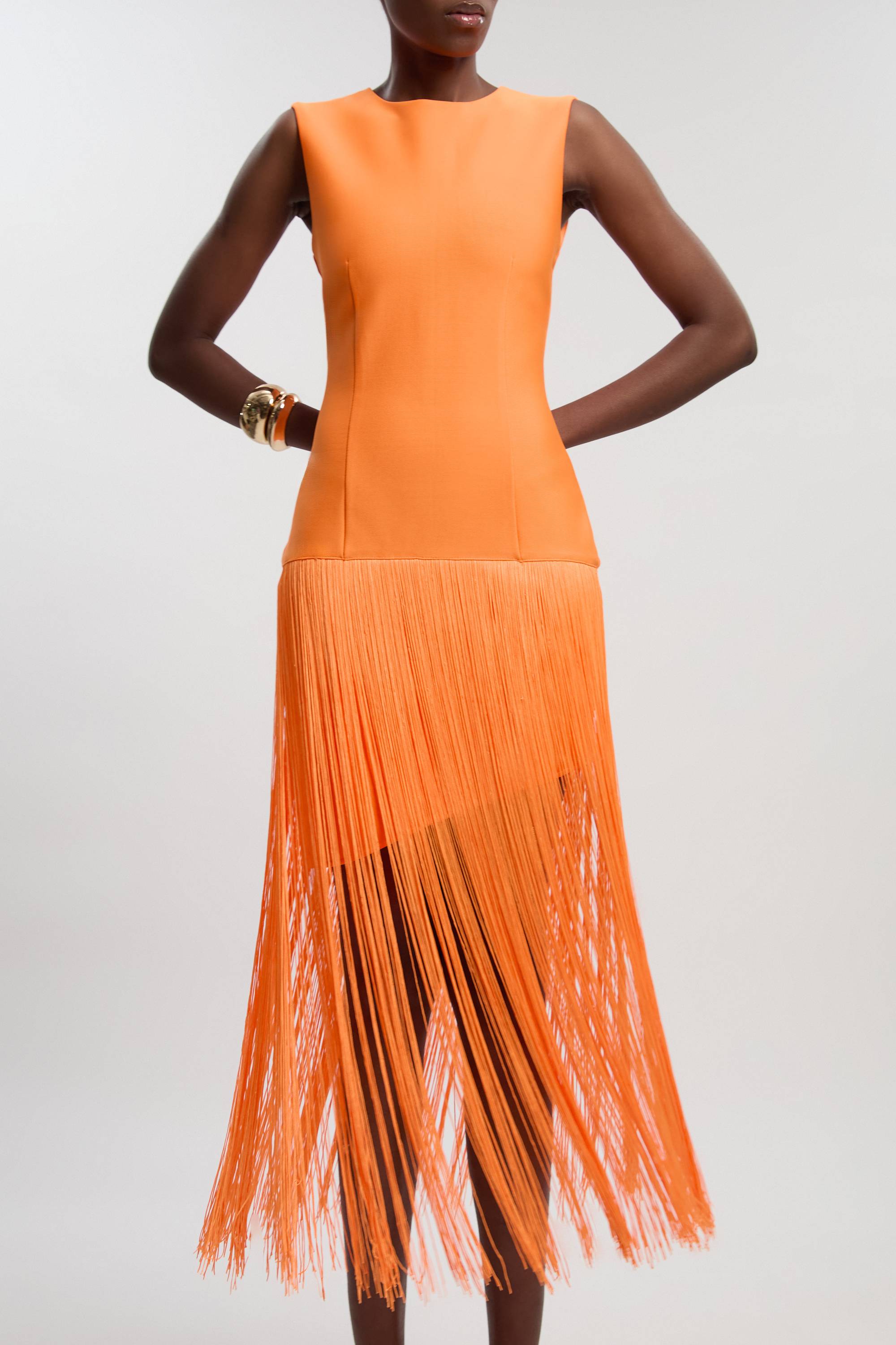 KarenMillen Robe Tricotée Ajustée Petite Taille À Ourlet À Glands