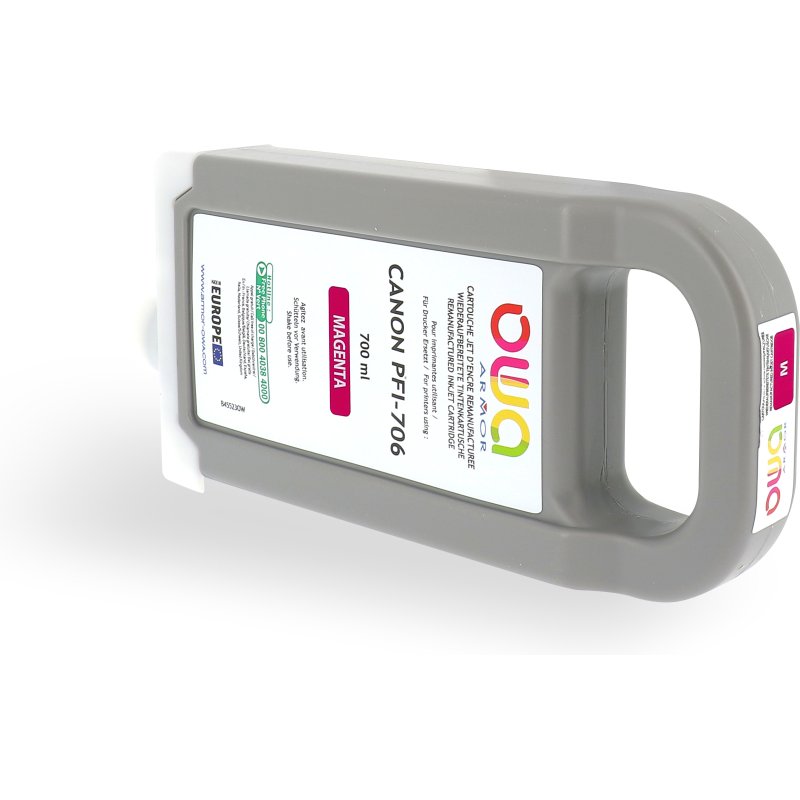 Cartouche d'encre traceur remanufacturée OWA - standard - Magenta - pour CANON PFI-706 M