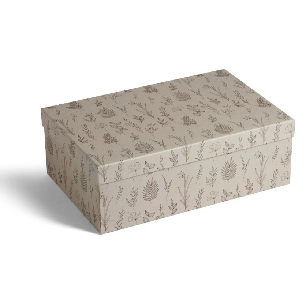 Boîte rectangulaire en carton imprimé 40x26,5xH13,8cm
