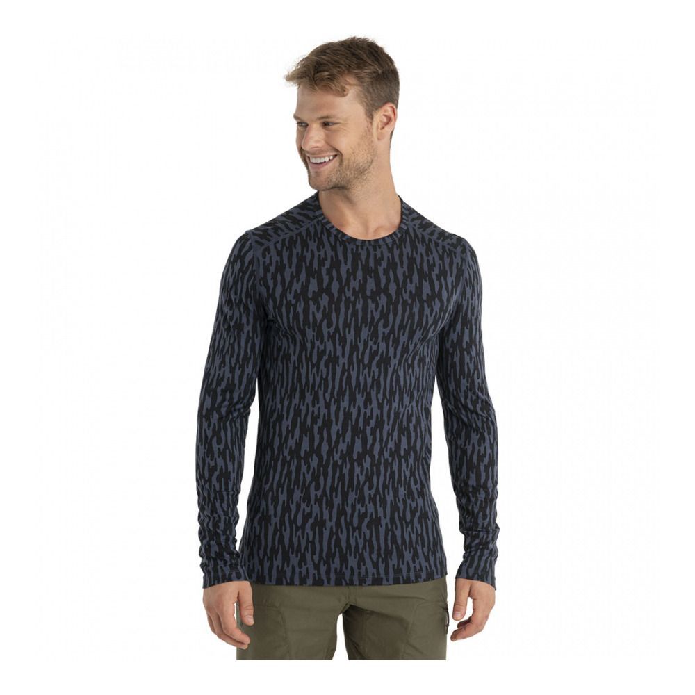 Icebreaker MERINOS 200 OASIS - Sous-couche Homme graphite/black/aop