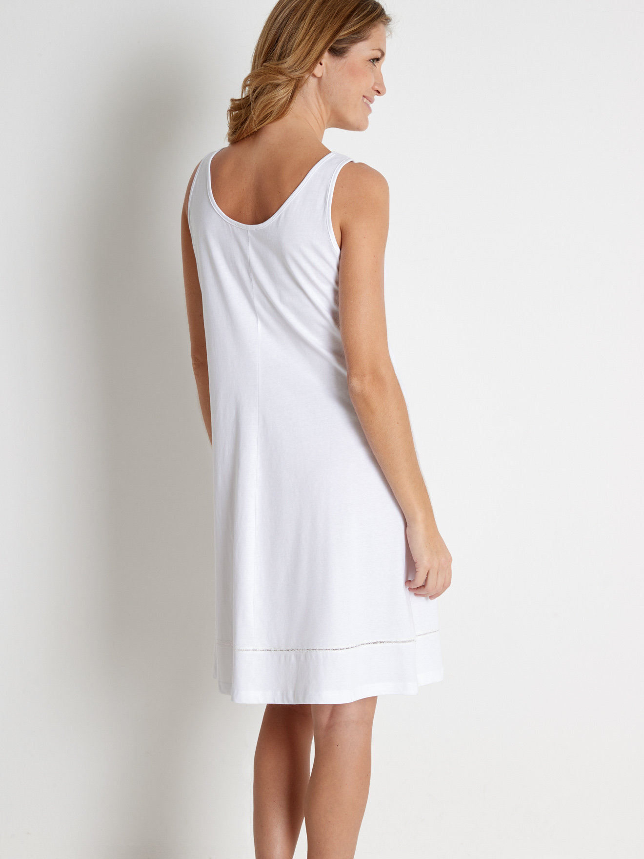 Fond de robe en pur coton long. 90cm