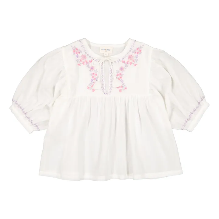 Louis Louise Blouse Poonam Brodée | Blanc