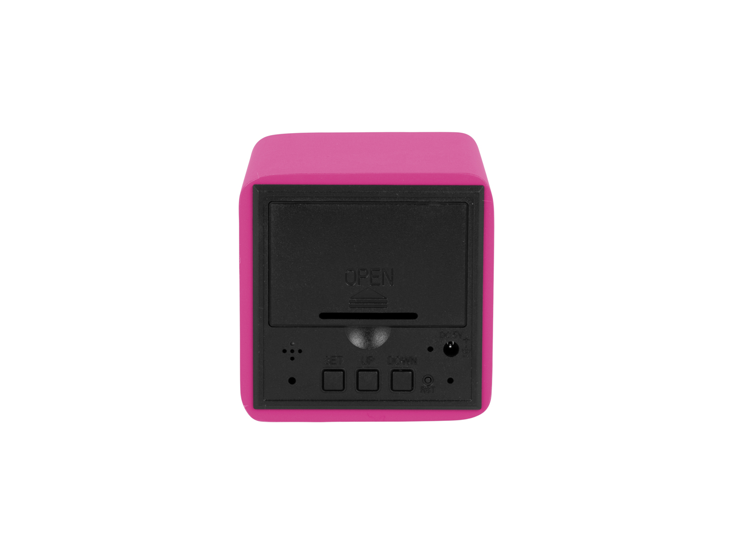 Alarm clock Spry square LED bright pink