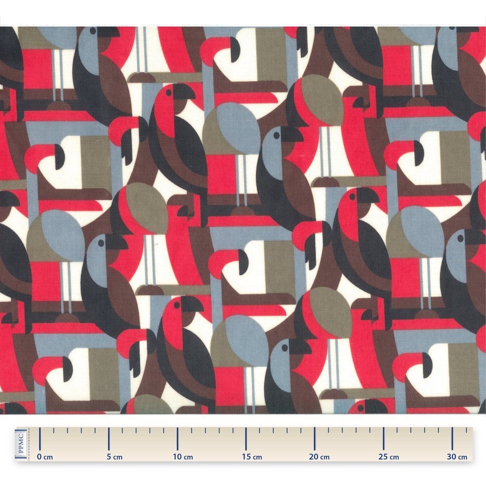Tissu Enduit Au Mètre Oiseau Pop