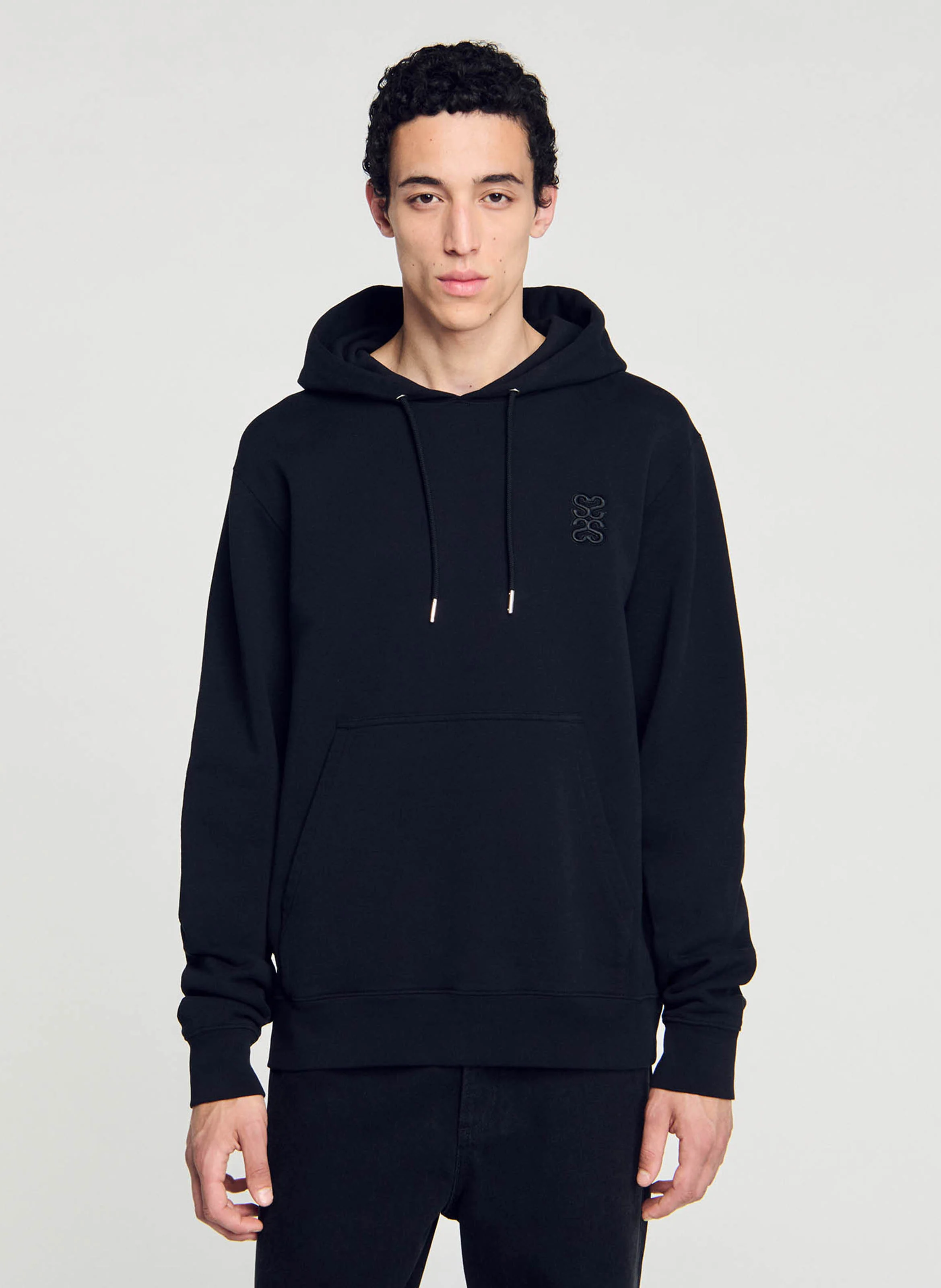 Sweat à capuche en coton | Noir