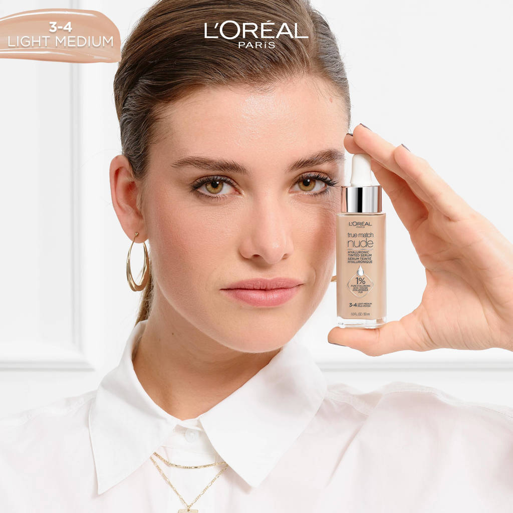 Voelt prettig aan op de huidTrue Match Getint Serum - 3-4 Light Medium - verrijkt met 1% hyaluronzuur - 30ml
