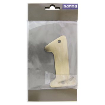 GAMMA huiscijfer 1 messing brons
