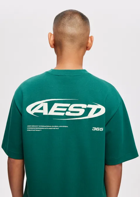 T-shirt met print creative groen (GRN.D)