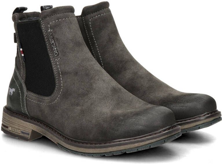 Mustang Shoes Chelsea-boots slip-on boots ankle boots block heel side stretch insert