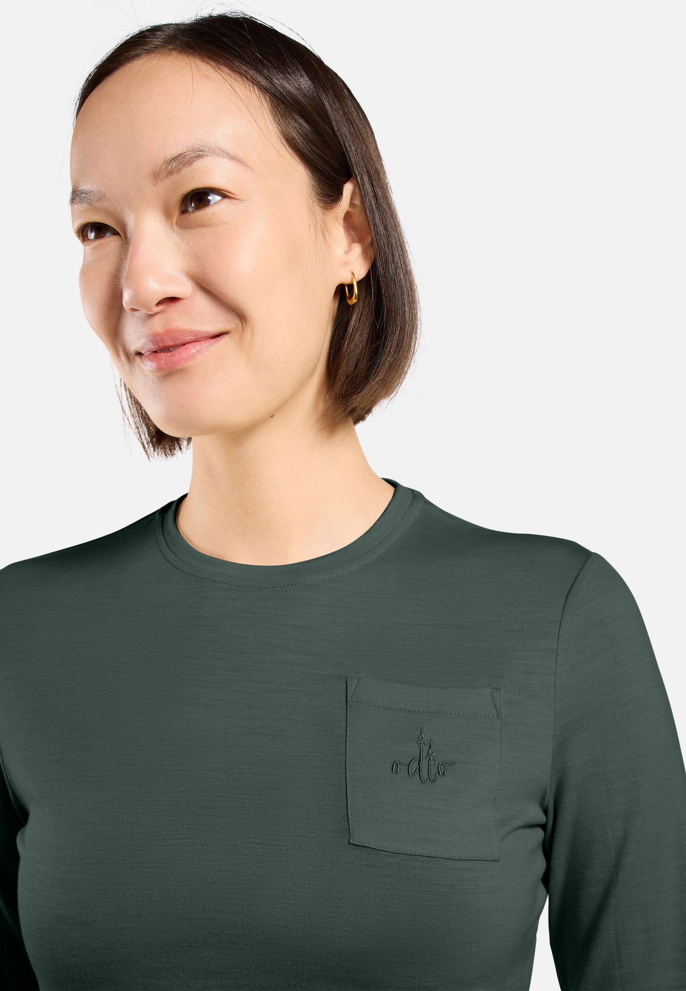 Ascent Merino 200 Langarmshirt mit Brusttasche in urban chic