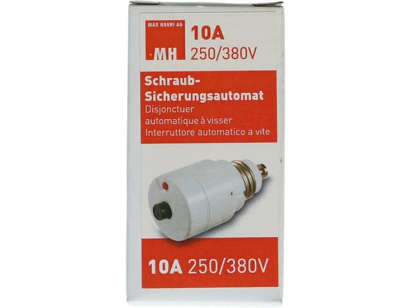 Max Hauri Schmelzsicherung Schraubautomat 10A, 250/380 V Schraubautomat