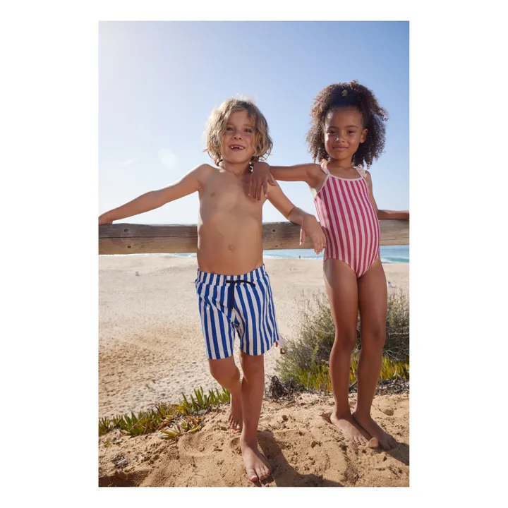 Petit Bateau Maillot 1 Pièce Michaela Rayé | Rose
