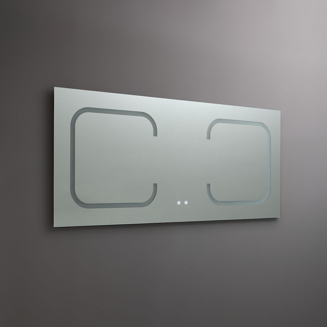 Rechthoekige badkamerspiegel 180x80 met ledverlichting