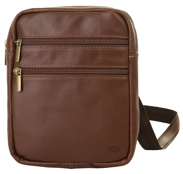Piké Umhängetasche echt Leder, Made in Italy