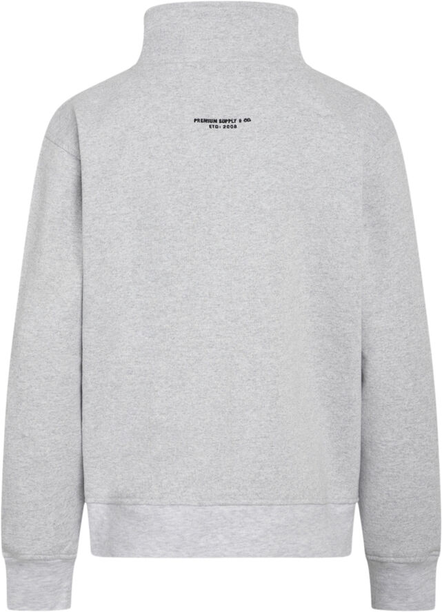 Grunt GRNor Half Zip Sweat Snow melange