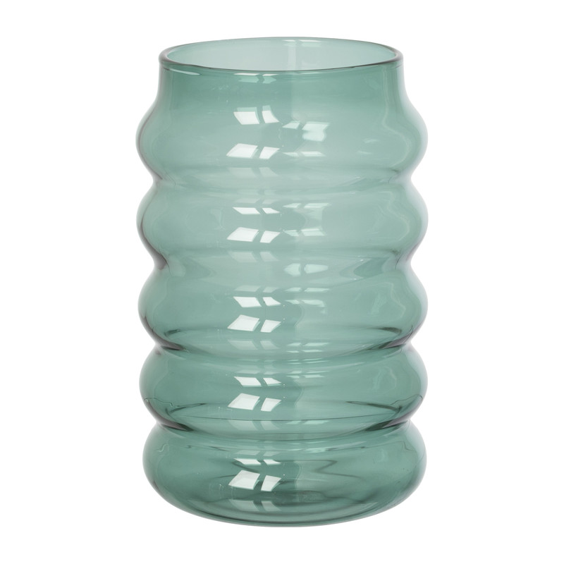 Drinkglas bubbel - groen - ø8x13 cm
