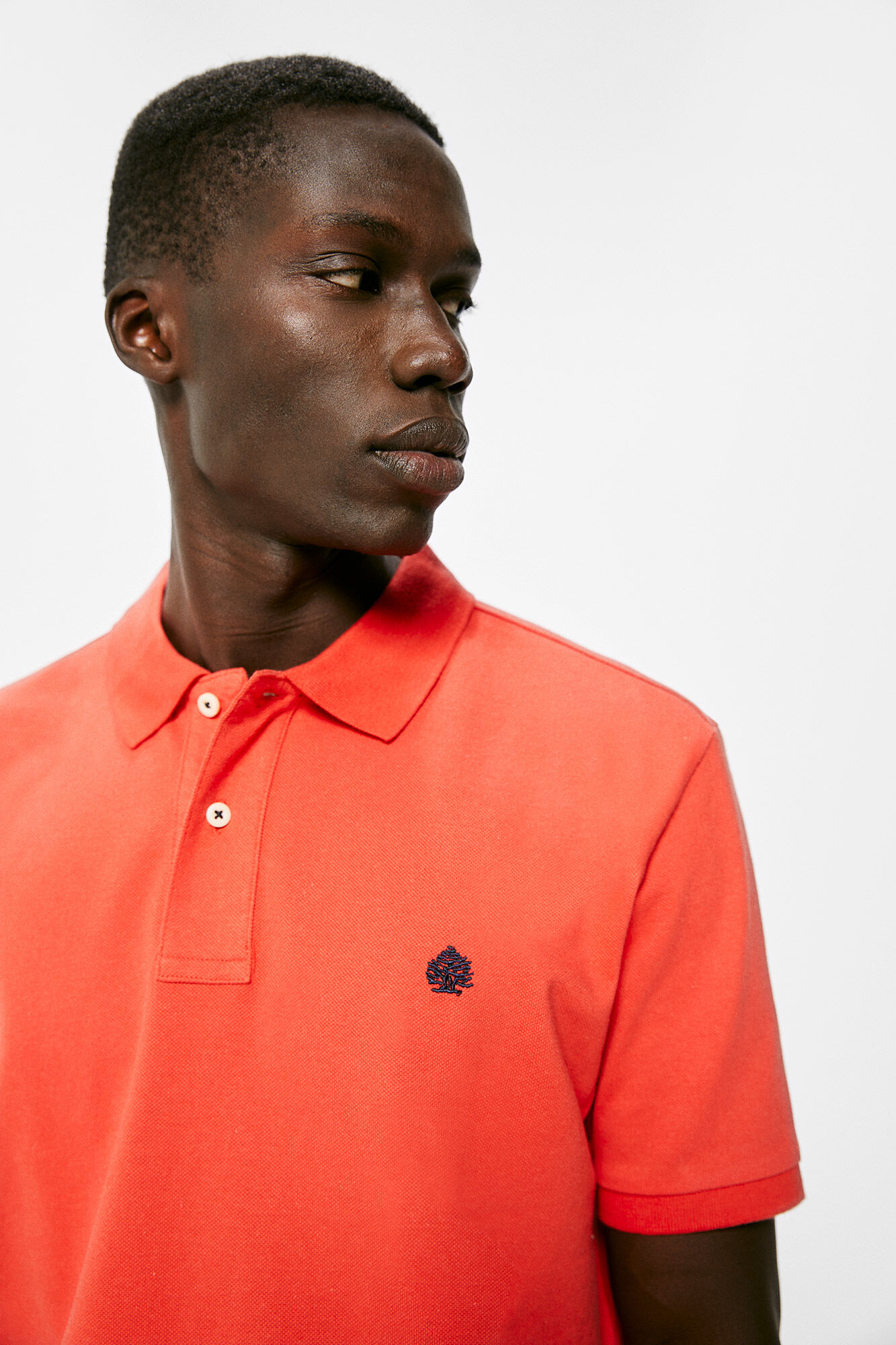 Camisa polo básica em piqué - vermelha